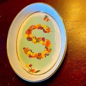 Anthropologie “S” trinket dish